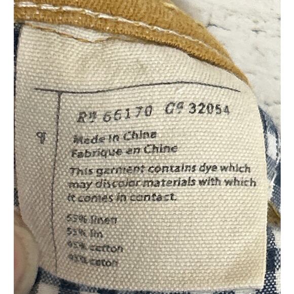 Pilcro Women’s 30 Mustard Linen Blend Straight Leg Pants Casual Zip Front - Picture 6 of 6